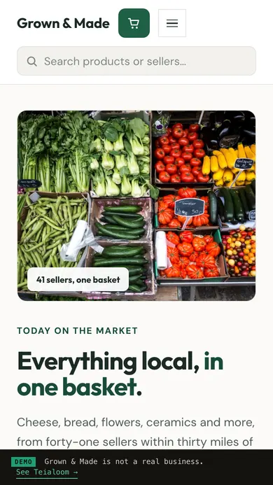 Grown & Made. Mercado de produtores · Sheffield