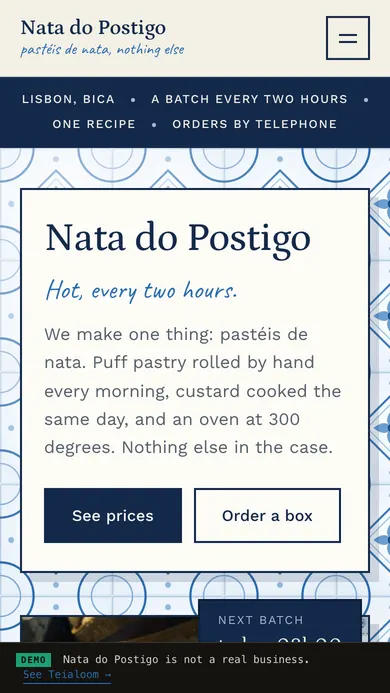 Nata do Postigo. Pastelaria · Lisboa